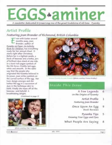 EGGS-aminer newsletter about pysanky from babasbeeswax.com