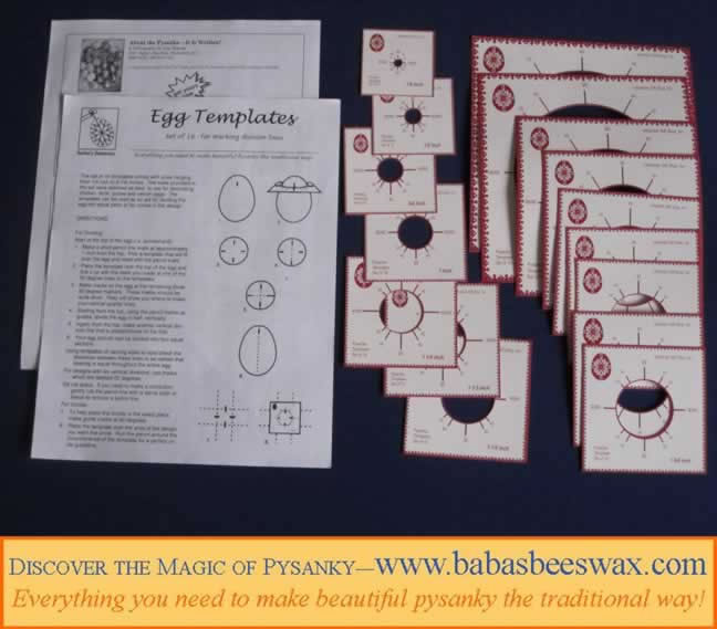 Templates for pysanky from babasbeeswax.com